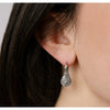 Earrings With Double Halo and Leverbacks