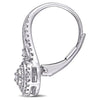 Earrings With Double Halo and Leverbacks