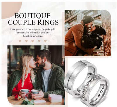Couples Bands Engagement Ring