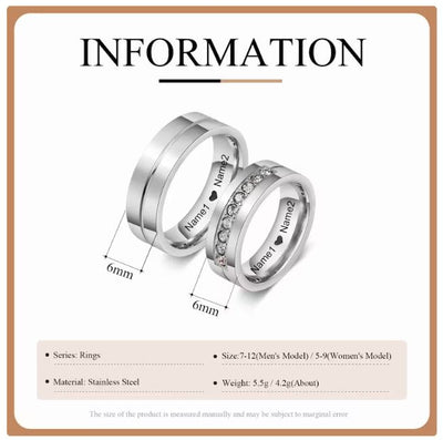 Couples Bands Engagement Ring