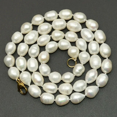 Veradorna White Natural 11-12mm Baroque Rice Shape Pearl