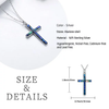 Coachuhhar Cross Necklace 925 Sterling Silver Cross Pendant Necklace with Abalone Shell Cross Jewelry Gifts for Women Men Girls