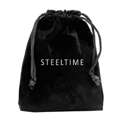 SteelTime Men's 18K Black Ion Plated Stainless Steel Basketball Hoop Chain Pendant Necklace