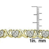 Gold Tone 1/2 Ct Diamond x & Heart Bracelet, Women