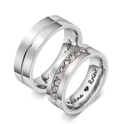 Couples Bands Engagement Ring