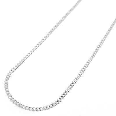 925 Sterling Silver 2mm Cuban Chain Necklace, 16” to 30”, with Lobster Clasp, for Women, Girls, Unisex