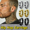 Bestyle Fashion Men Skull Earring Boys Black Skeleton Stud Earrings Gothic Cool Hip Hop Rapper Earrings Punk Halloween Jewelry