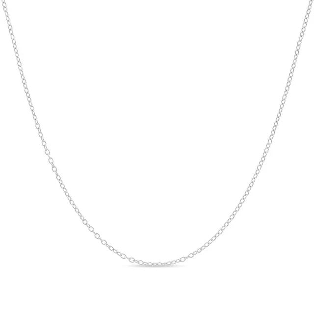 Cable Chain Necklace Sterling Silver Italian 1.3mm Nickel Free 18 inch