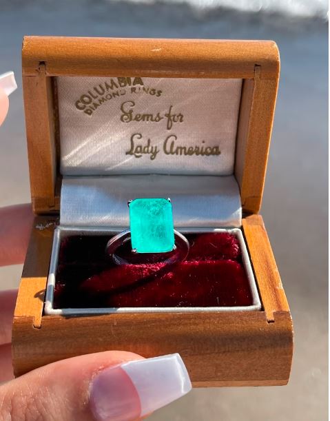 Genuine Colombian Emerald Ring