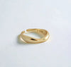 S925 Silver | Gold Curved Ring