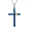 Coachuhhar Cross Necklace 925 Sterling Silver Cross Pendant Necklace with Abalone Shell Cross Jewelry Gifts for Women Men Girls