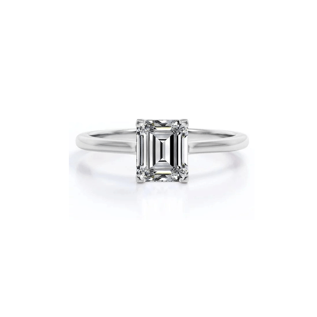 JeenMata 2.25 Carat Emerald Cut Engagement Ring