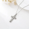Coachuhhar Cross Necklace 925 Sterling Silver Tree of Life Pendant Necklace Cross Jewelry Gifts for Women Men Girls
