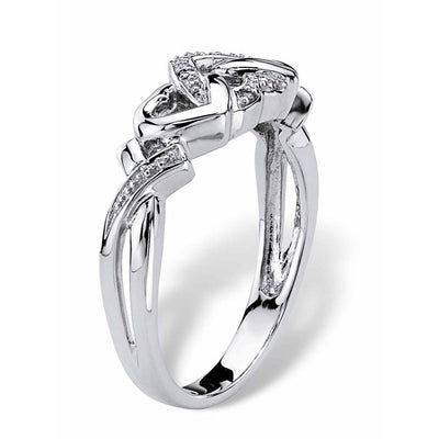 Palm Beach Jewelry Diamond Accent Interlocking Hearts Promise Ring