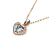 Cate & Chloe Amberly 18k Rose Gold Heart Pendant Necklace