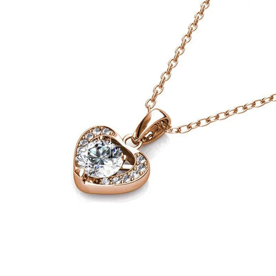 Cate & Chloe Amberly 18k Rose Gold Heart Pendant Necklace
