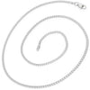 925 Sterling Silver 2mm Cuban Chain Necklace, 16” to 30”, with Lobster Clasp, for Women, Girls, Unisex