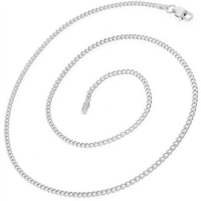 925 Sterling Silver 2mm Cuban Chain Necklace, 16” to 30”, with Lobster Clasp, for Women, Girls, Unisex