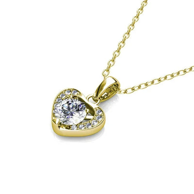 Cate & Chloe Amberly 18k Rose Gold Heart Pendant Necklace