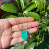 Glowing Neon Greenish Colombian Emerald Rectangle