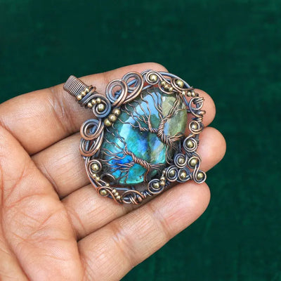 Rare Designer Two Tree Handmade Pendant