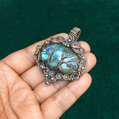 Rare Designer Two Tree Handmade Pendant