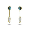 Natural Fire Labradorite Gemstone Earrings
